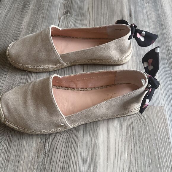Kate Spade Grayson Beige Suede  Espadrilles Size 7 - Picture 5 of 14